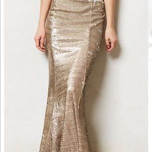 Line and dot sirene maxi skirt